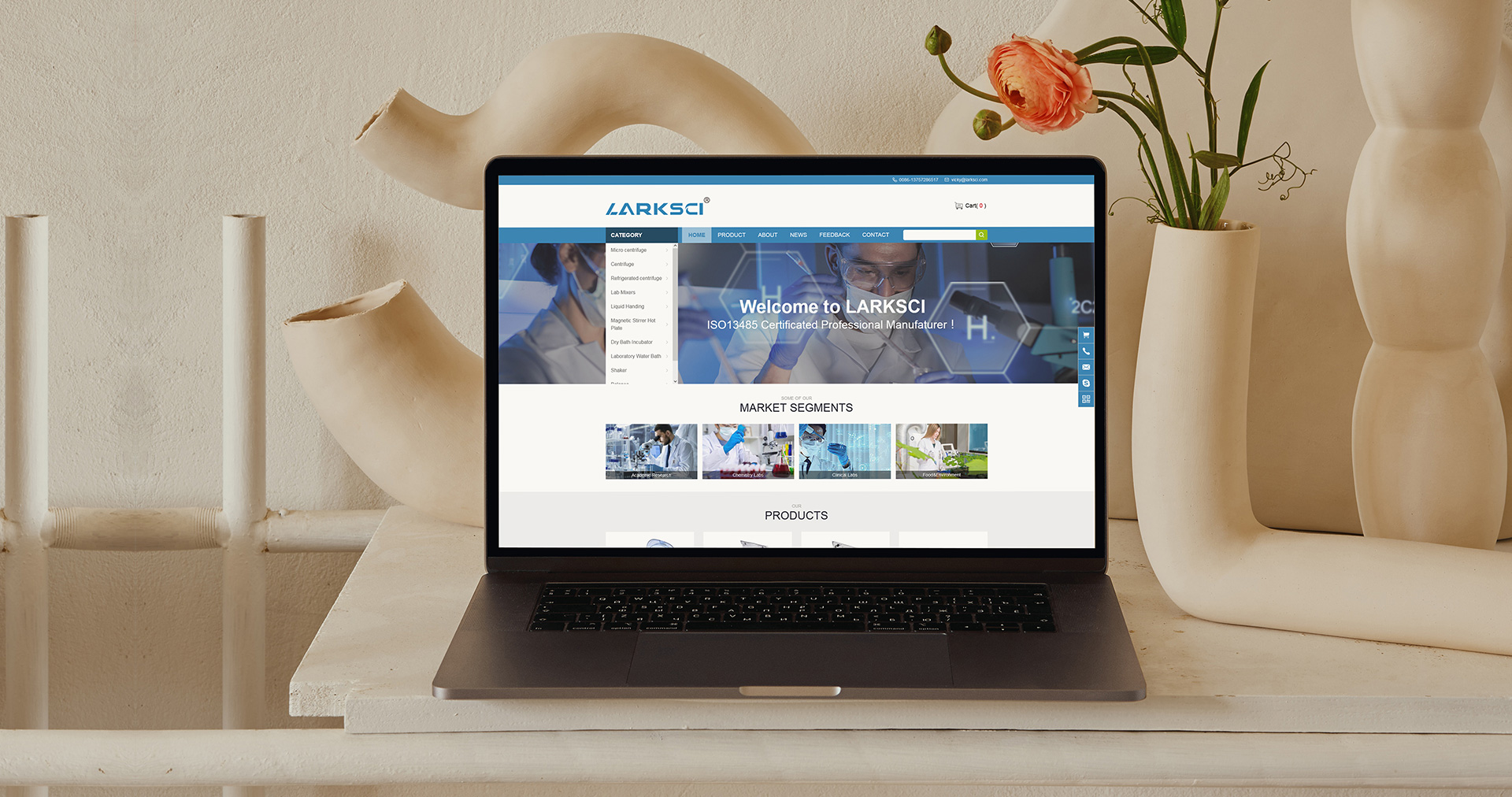 實驗室器材外貿(mào)網(wǎng)站搭建效果圖